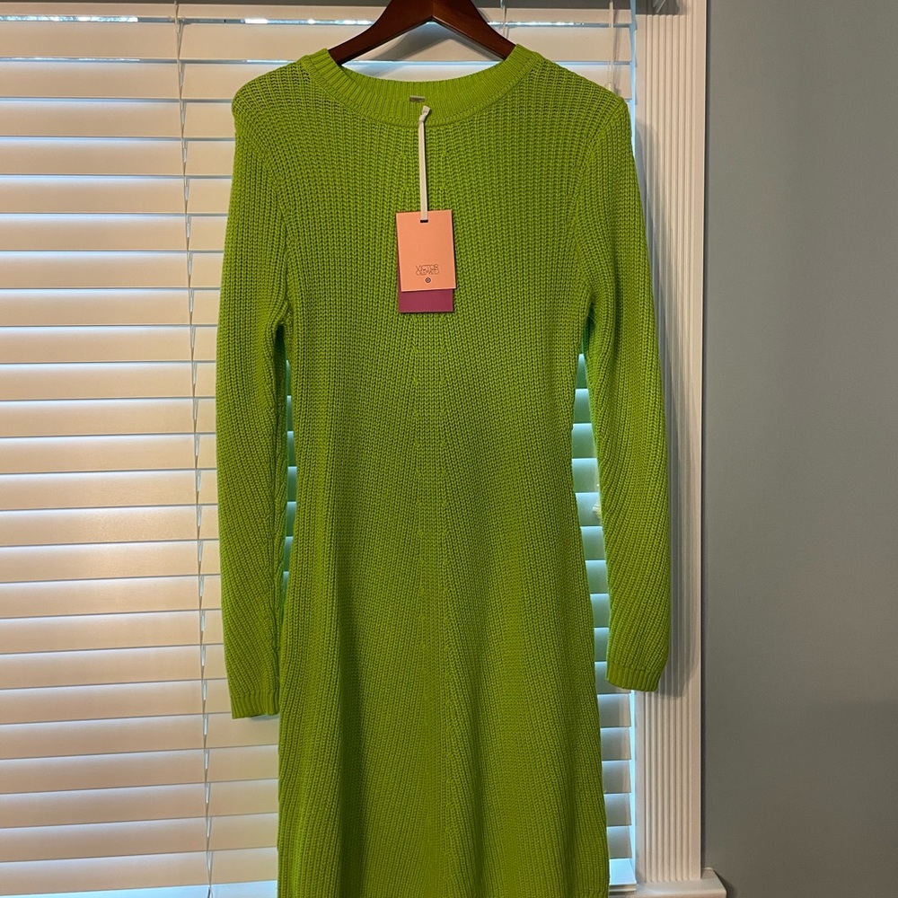Victor Glemaud x Target neon green sweater dress